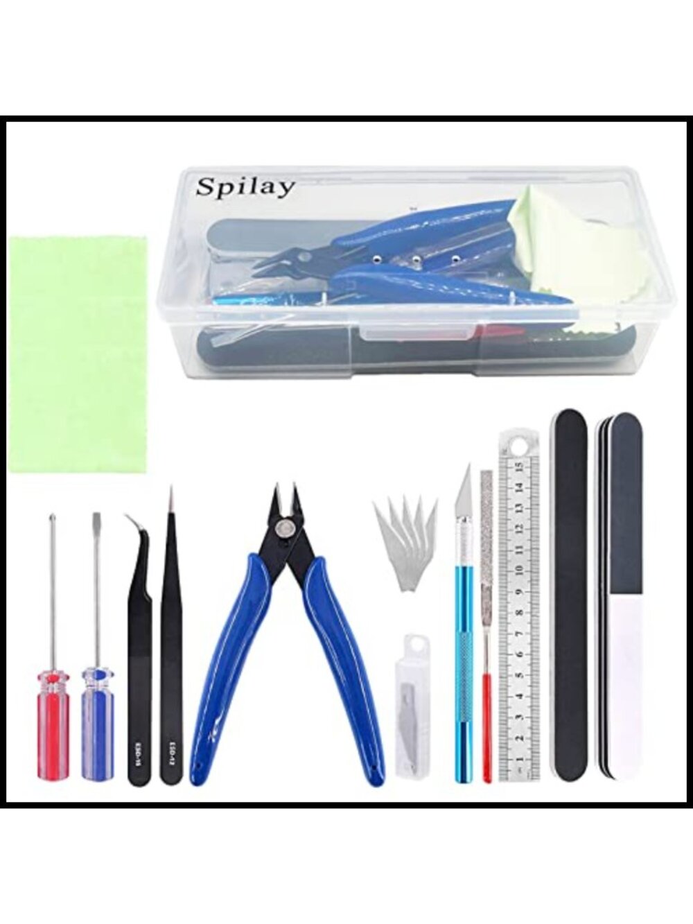 16 Pc Hobby Building Model DIY Tool Kit for Dollhouse Miniature Craft